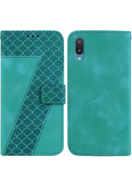 Samsung Galaxy A02 Için Telefon Kılıfı Cüzdan Flip Folio Kapak Kabartmalı Desen (Yurt Dışından)