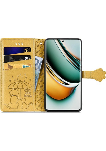 Realme 11 Pro Karikatür Hayvanlar Için Kılıf Kısa Kayış Kapak Kapak Darbeye (Yurt Dışından)