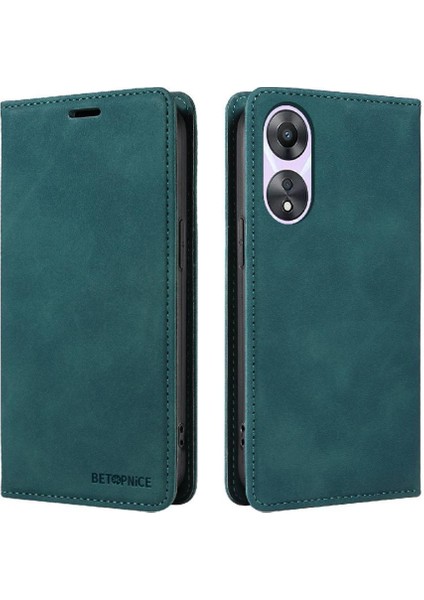 Oppo A78 5g Manyetik Folio Cüzdan Koruyucu Pu Deri Kılıf (Yurt Dışından)