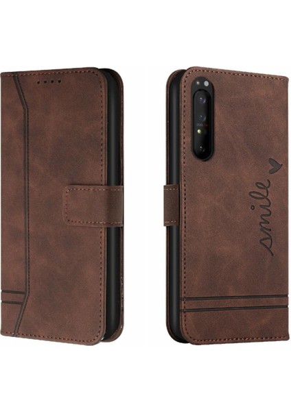 Sony Xperia 1 Iii Flip Folio Cüzdan Için Telefon Kılıfı El Kayışı Kart Yuvaları (Yurt Dışından)