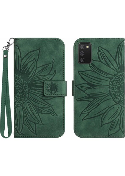 Kart Yuvaları Tutucu Lüks Pu Deri Flip ile Samsung Galaxy A02S Için Kılıf (Yurt Dışından)