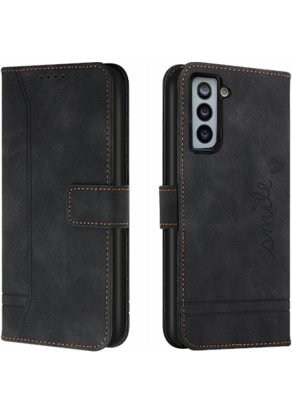 Telefon Kılıfı Için Samsung Galaxy S21 Fe El Kayışı Flip Folio Cüzdan Kart Pu (Yurt Dışından)