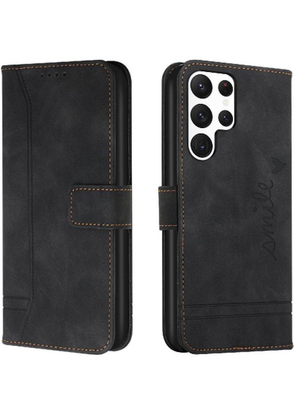 Samsung Galaxy S23 Ultra Manyetik Kapatma Flip Için Telefon Kılıfı Folio Cüzdan (Yurt Dışından)