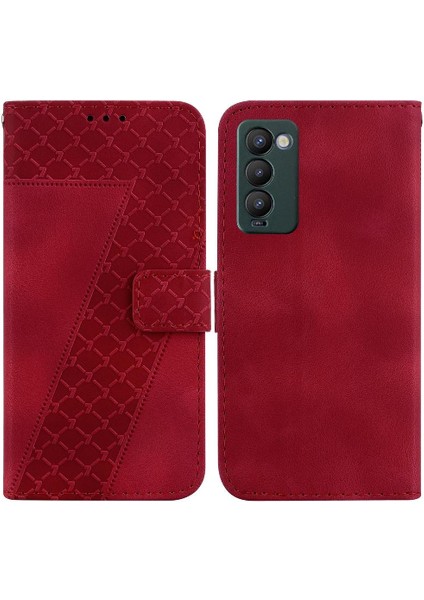 Tecno Camon 18/18P Pu Deri Cüzdan Kabartmalı Desen Flip Için Telefon Kılıfı (Yurt Dışından)