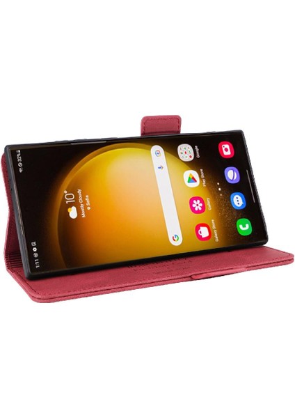 Kart Tutucu Kickstand Kart Folio ile Samsung Galaxy S24 Ultra Için Kılıf (Yurt Dışından) modelleri