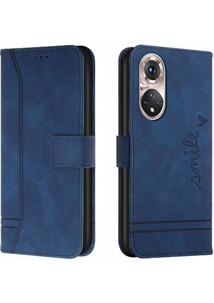 Telefon Kılıfı Için Huawei P50 Pro Pu Deri Flip Folio Cüzdan Manyetik El (Yurt Dışından)
