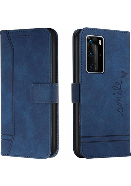 Huawei P40 Pro Manyetik Kapatma Kart Yuvaları Için Telefon Kılıfı Kapak Flip Folio (Yurt Dışından)