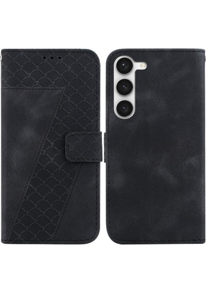 Samsung Galaxy S23 5g Için Telefon Kılıfı Pu Deri Kabartmalı Desen Cüzdan (Yurt Dışından)