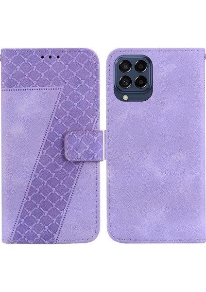 Samsung Galaxy M33 5g Için Telefon Kılıfı Cüzdan Kabartmalı Desen Pu Deri (Yurt Dışından)