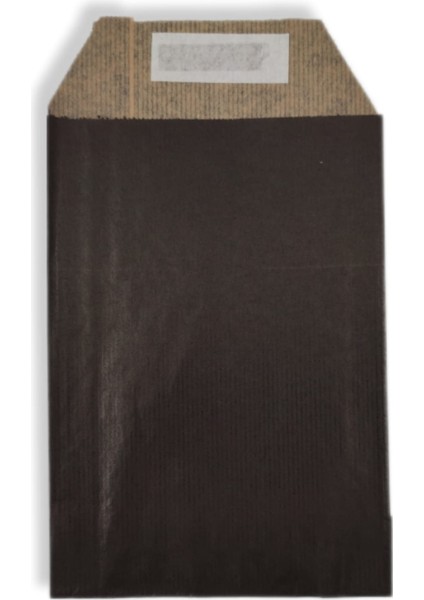 Roco Paper Hediye Paketi 25 x 6 x 30 cm Dipsiz Kese Kağıdı Yapışkanlı Ağız Siyah 25'li Paket