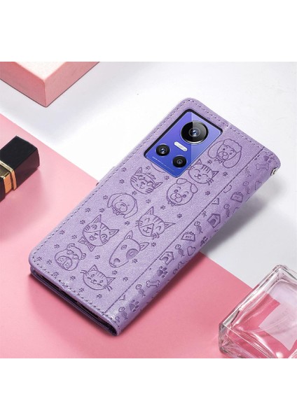 Realme Gt Neo 3 Darbeye Karikatür Hayvanlar Için Kılıf Deri Kılıf Flip (Yurt Dışından) modelleri