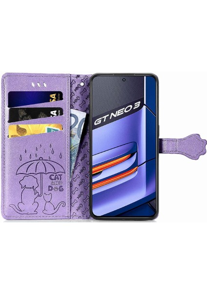 Realme Gt Neo 3 Darbeye Karikatür Hayvanlar Için Kılıf Deri Kılıf Flip (Yurt Dışından) indirimleri
