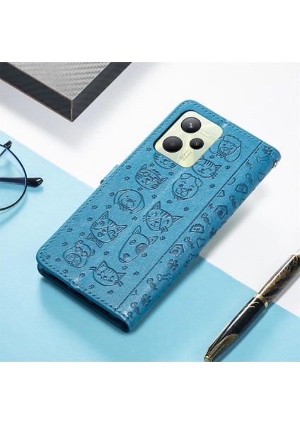 Realme C35 Için Kılıf Kapak Kapak Karikatür Hayvanlar Darbeye Deri Kılıf (Yurt Dışından) indirimleri
