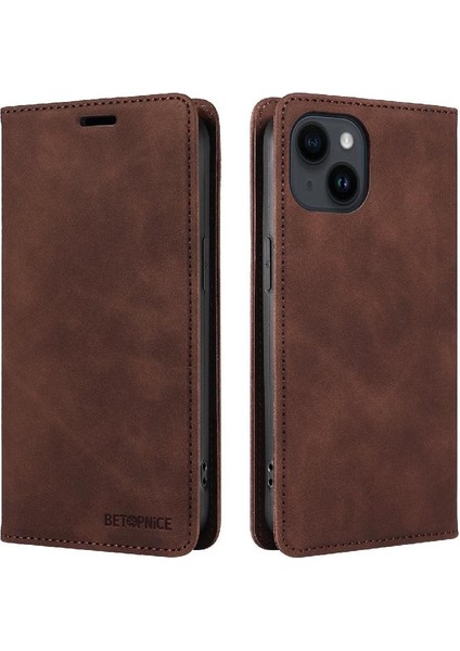 Iphone 13 Için Kılıf Koruyucu Pu Deri Folio Cüzdan Manyetik (Yurt Dışından)