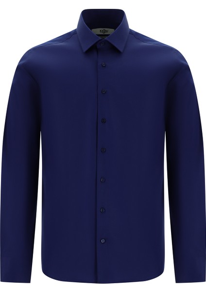Uzun Kol Slim Fit Klasik Non Iron Saten Pamuklu Gömlek