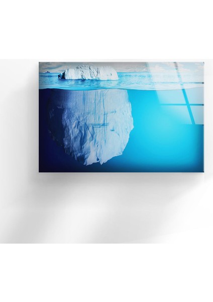 Buz Dağı Temperli Cam Duvar Tablosu