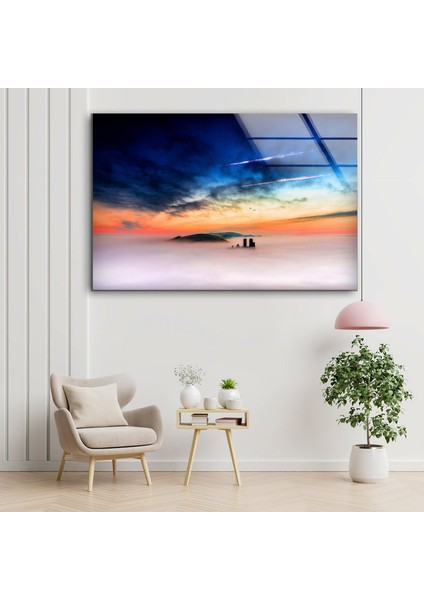Deniz ve Gün Batımı Temperli Cam Duvar Tablosu fırsatları