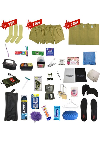 Full Karacı Asker Paketi 3 Lü