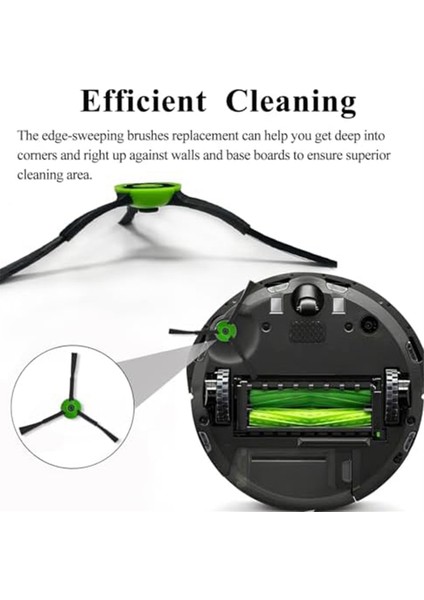 Irobot Roomba I & J & E Serisi Tüm Modeller Için 10'lu Yedek Yan Fırçalar, Kenar Süpürme Fırçaları Aksesuarları (Yurt Dışından)