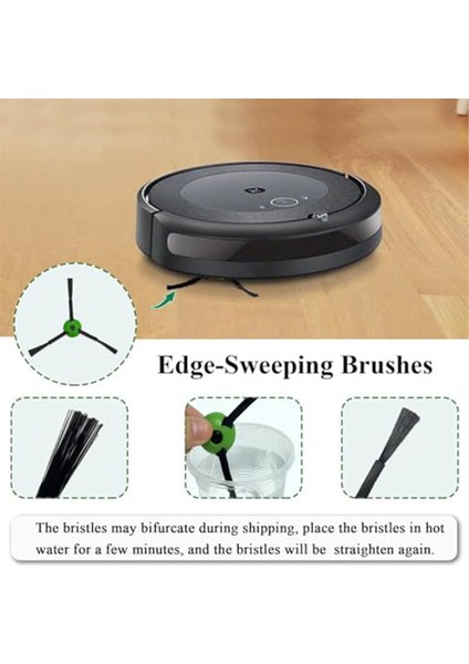 Irobot Roomba I & J & E Serisi Tüm Modeller Için 10'lu Yedek Yan Fırçalar, Kenar Süpürme Fırçaları Aksesuarları (Yurt Dışından)