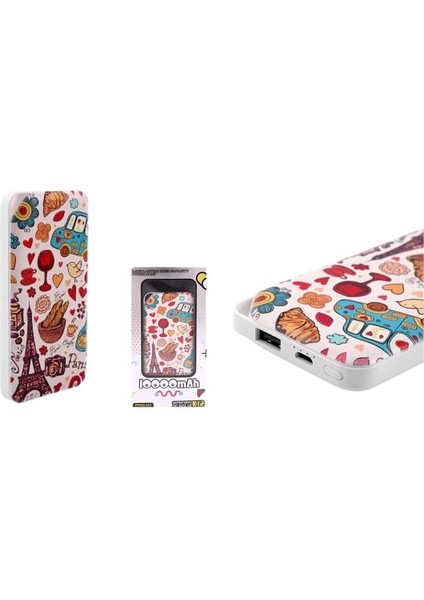 10.000 Mah Powerbank Eyfel Kulesi Temalı, Taşınabilir Güç Bankası