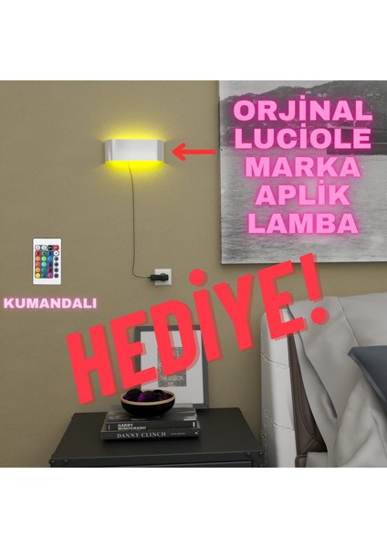 Hepa Alerjik Filtreli Çift Teknolojili Premium Donanımlı Akıllı Hava Temizleyici, 104 M², Alerjen Giderme, Akıllı Kontrol, Gerçek Zamanlı Hava Kalitesi Izleme + Luciole Beyaz Lambader