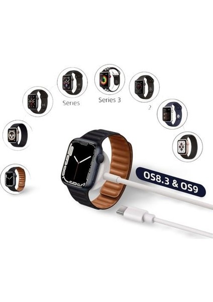 Apple Watch Uyumlu, Akıllı Saat Manyetik Şarj Kablosu, GV09