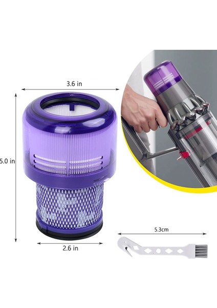 Dyson V11 V15 SV14 SV22 Yıkanabilir Yedek Filtre Yedek Parçaları Için 2 Paket Filtreler DY-970013-02 ve 97001302 (Yurt Dışından) fiyatları