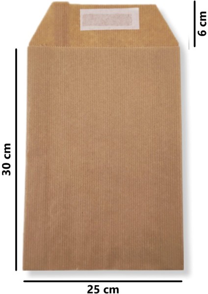 Roco Paper Hediye Paketi 25 x 6 x 30 cm Dipsiz Kese Kağıdı Yapışkanlı Ağız Kraft 25'li Paket fiyatları