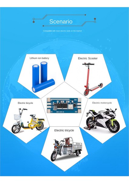 Pil Koruma Kartı Elektrikli Süpürge Lityum Pil Koruma Kartı Entegre Devre Koruma Kartı Pcb (Yurt Dışından)