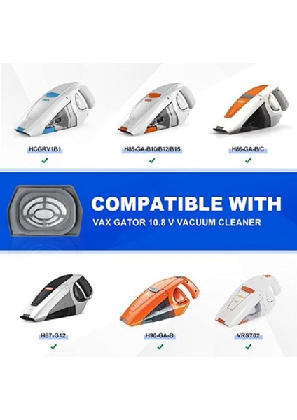 Vax Gator H85-GA-B10 Elektrikli Süpürge Için 6 Adet Hepa Filtre Yedek Yedek Temizleme Filtresi (Yurt Dışından)