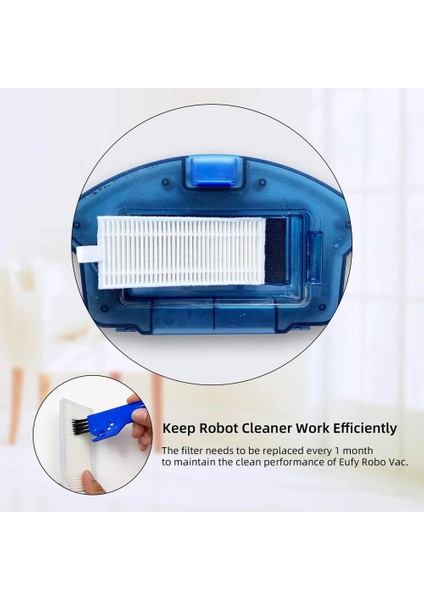 Eufy Robovac 11S / 25C / 30 / 30C / 35C / 12 / 15T / 15C Ince Robotlu Süpürge Ana Yan Fırça Kapağı Hepa Filtre (Yurt Dışından) modelleri