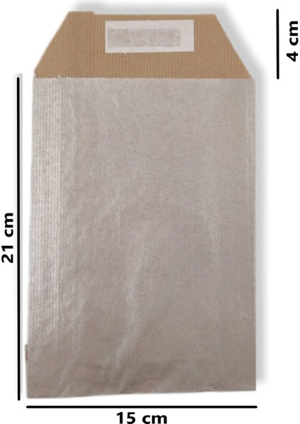 Roco Paper Hediye Paketi 15 x 4 x 21 cm Dipsiz Kese Kağıdı Yapışkanlı Ağız Gümüş 25'li Paket fiyatları