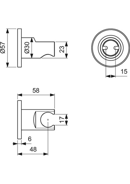 BC806A5 Idealrain Sabit Askı Manyetik Gri