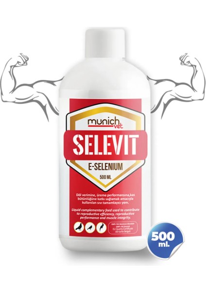 Selevit Üreme Vitamini Selenyum E Vitamini 500ML Kızgınlık Arttırıcı Yumurta Verim Arttırıcı