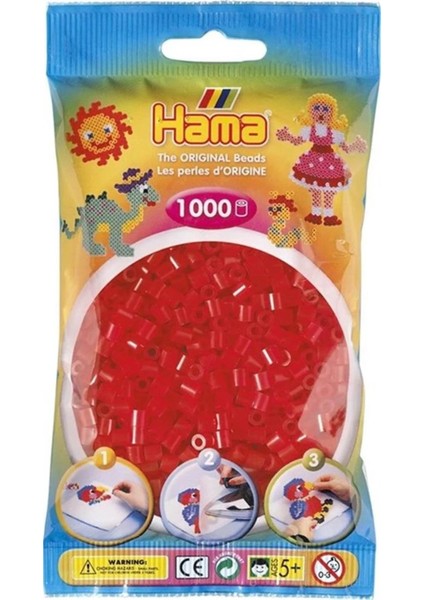 Midi Boncuk 1.000'LIK - Şeffaf Kırmızı