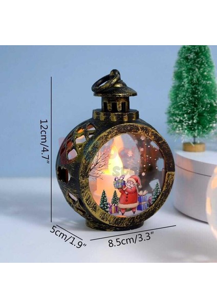 Yılbaşı Fener Işıklı Oval Desenli Gold fiyatları