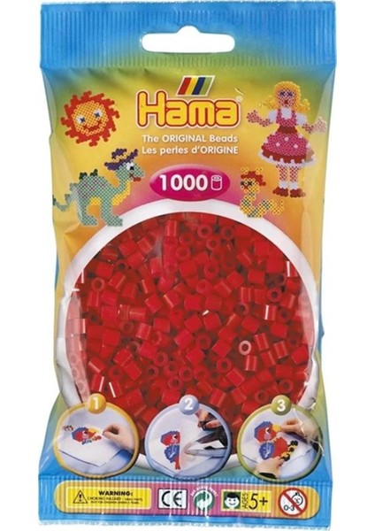 Midi Boncuk 1.000'LIK - Koyu Kırmızı