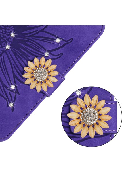 Xiaomi Poco X3 Gt Pırlantalı Kabartmalı Ayçiçeği Kısa Askılı Manyetik Kartlıklı Cüzdan Telefon Kılıfı (Yurt Dışından) indirimleri