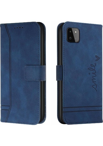 Samsung Galaxy A22 5g Manyetik Kapatma Için Telefon Kılıfı El Kayışı Pu Flip (Yurt Dışından)