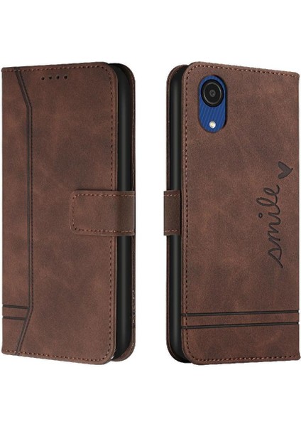 Samsung Galaxy A03 Çekirdek Manyetik Kapatma Flip Folio Cüzdan Için Telefon Kılıfı (Yurt Dışından)