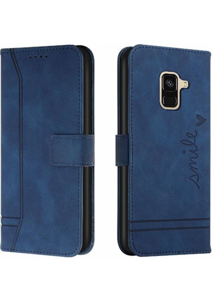 Samsung Galaxy A8 2018 Için Telefon Kılıfı Manyetik Kapatma Flip Folio Cüzdan (Yurt Dışından)
