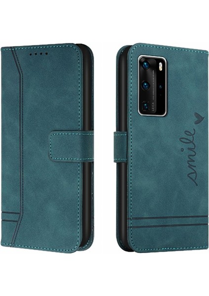 Huawei P40 Pro Manyetik Kapatma Kart Yuvaları Için Telefon Kılıfı Kapak Flip Folio (Yurt Dışından)
