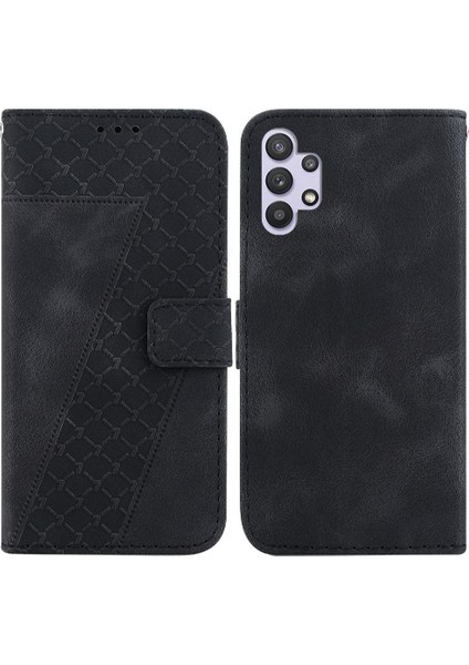 Samsung Galaxy A32 4g Için Telefon Kılıfı Pu Deri Kart Yuvası Fonksiyonu Desen (Yurt Dışından)