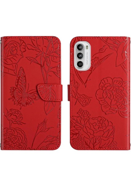Bilek Kayışı Anti-Damla Koruma Çiçekler ile Motorola Moto G82 Için Kılıf (Yurt Dışından)