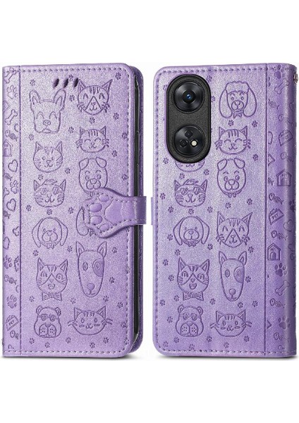 Oppo Oppo 8t 4g Flip Kapak Kılıf Için Kılıf Kısa Kayış Darbeye (Yurt Dışından)