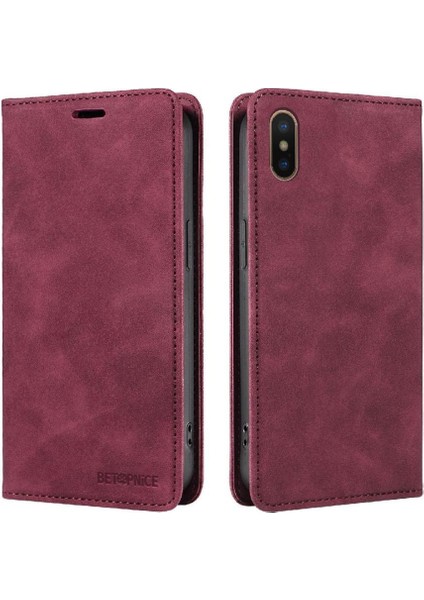 Iphone X/xs Pu Deri Manyetik Koruyucu Folyo Cüzdan (Yurt Dışından)
