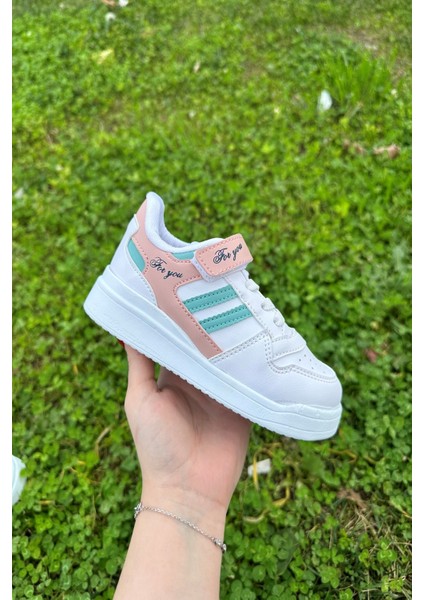 Günlük Çocuk Sneaker Bağcıklı ve Cırtlı Hafif Kaymaz Taban Rahat Spor Ayakkabı 100 fırsatları