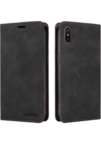 Iphone Xs Max Folio Cüzdan Manyetik Pu Deri Koruyucu Kılıf (Yurt Dışından)