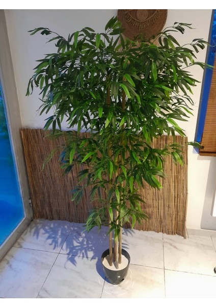 Yapay Bamboo Ağacı 1.65 mt Boy Bambu Çubuk Seperatör Gövdeli Şelale Ağaç